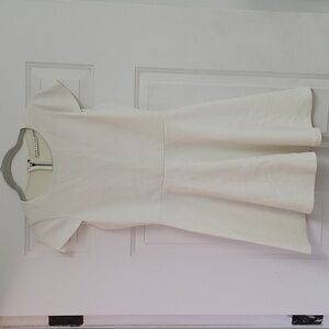 Alice + Olivia White Cap Sleeve Skater Dress